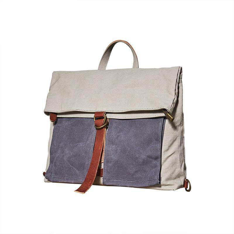 Canvas Leather Backpacks For Men