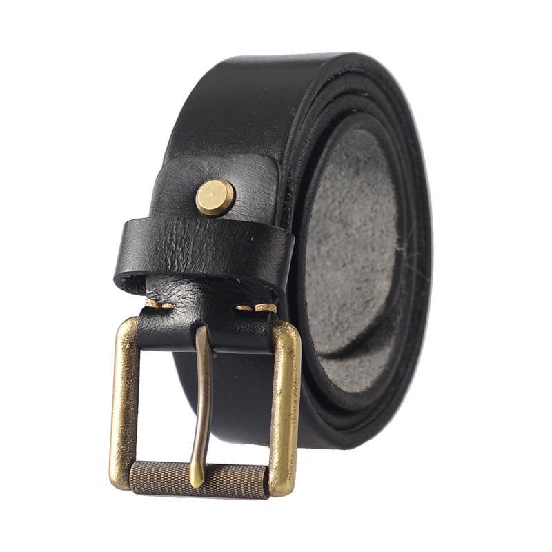 Cool Leather Simple Black Leather Belts Mens Belt Men Brown Leather Be ...