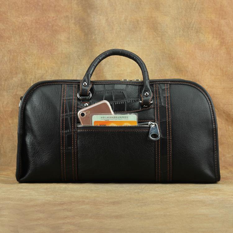 small leather overnight bag