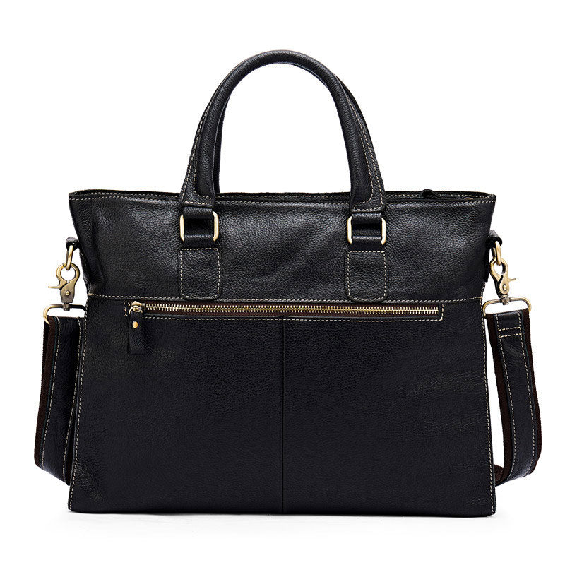 mens black leather work bag