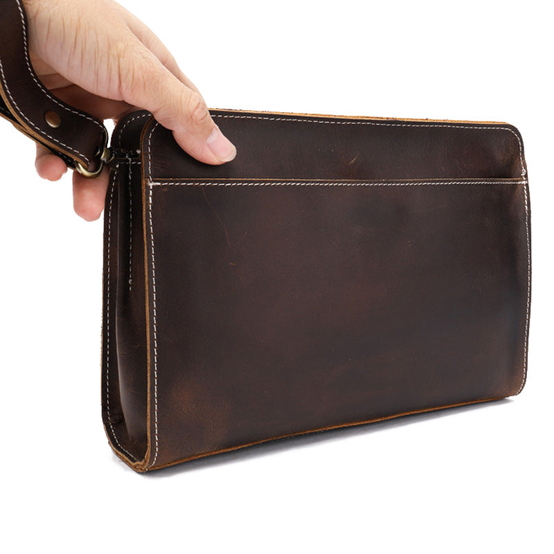 Cool Leather Mens Clutch Bag Wristlet Bag Clutch Wallet Business Clutc ...