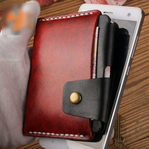 Handmade Leather Mens Cool Slim Leather Wallet Men Small ...