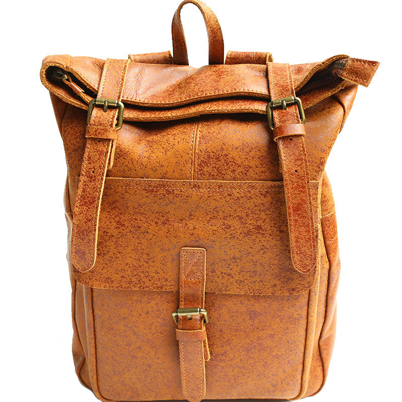 Cool Leather Mens Backpack Travel Backpacks Vintage Laptop Backpack fo – iwalletsmen