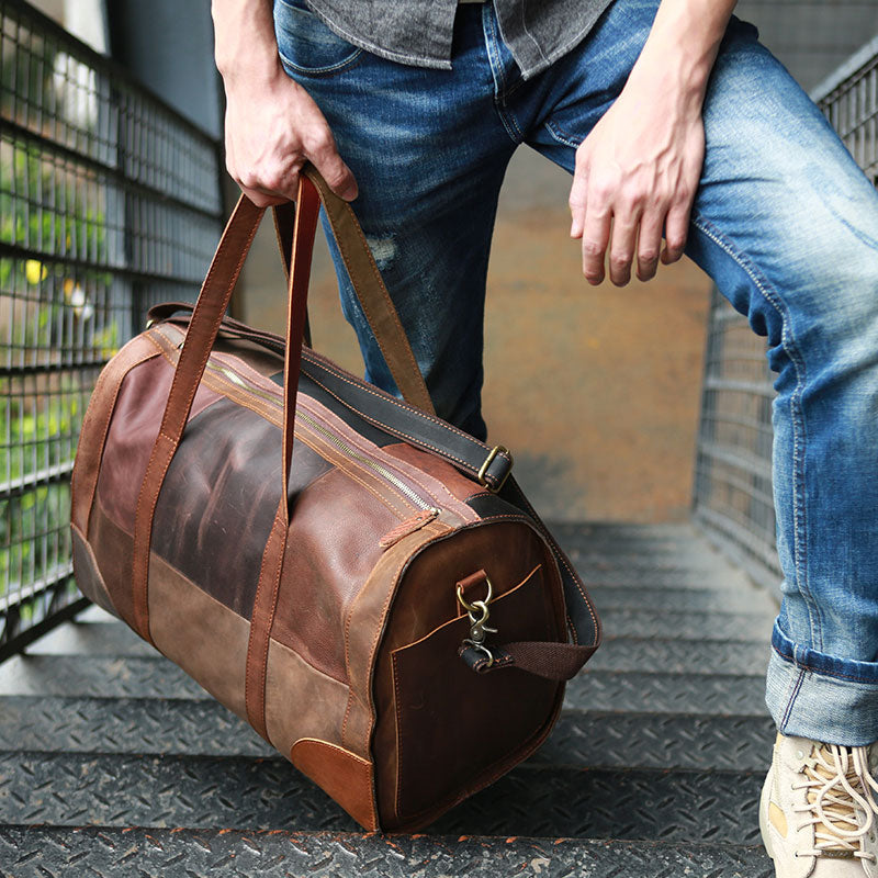 Cool Leather Mens Weekender Bags Travel Bag Duffle Bags Overnight Bag ...