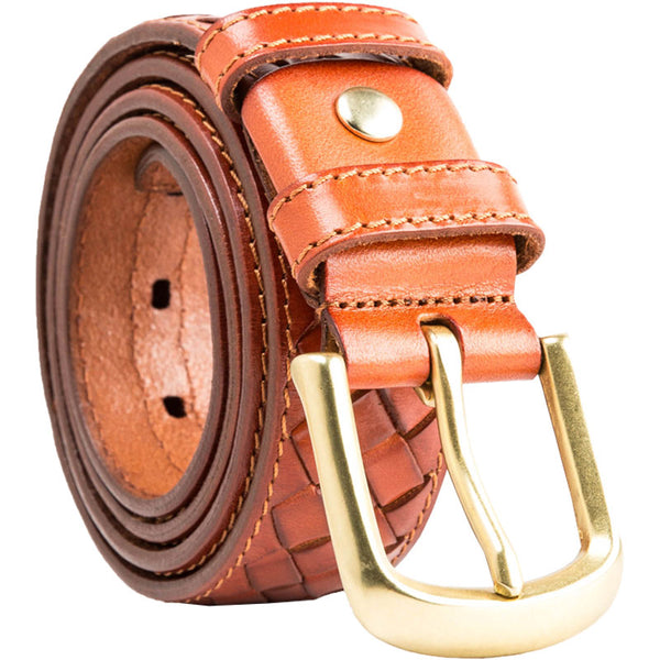 Handmade Cool Braided Leather Mens Belt Leather Belt for Men iwalletsmen