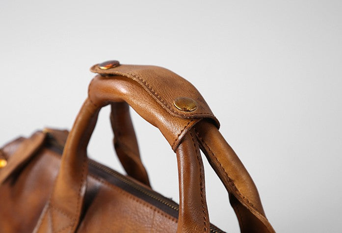 Handmade Genuine Leather Vintage Brown Mens Travel Bag Cool Messenger ...