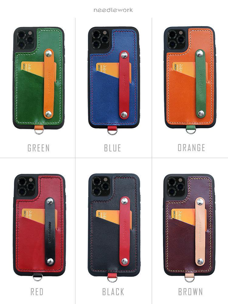 Handmade Green Leather iPhone 11 Pro Case with Card Holder CONTRAST CO ...