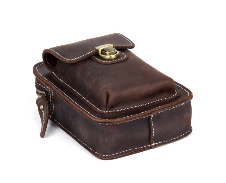 Leather Belt Pouch Mens Small Cases Waist Small Bag for Men – iwalletsmen