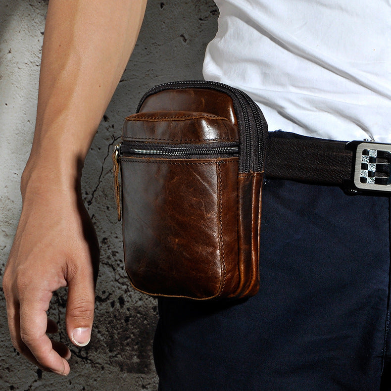 Leather Belt Pouch Mens Waist Bag Small Case for Men – iwalletsmen