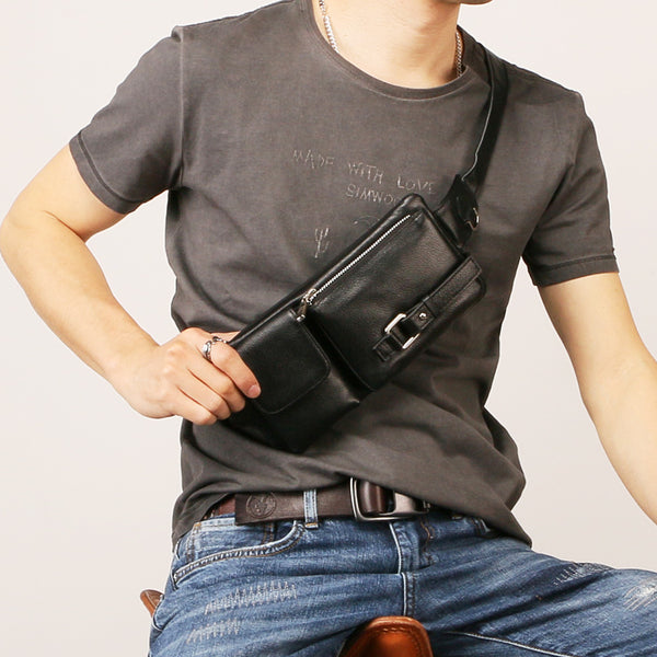 Leather Mens FANNY PACK MENS WAIST BAG HIP PACK BELT BAG FOR MEN – iwalletsmen