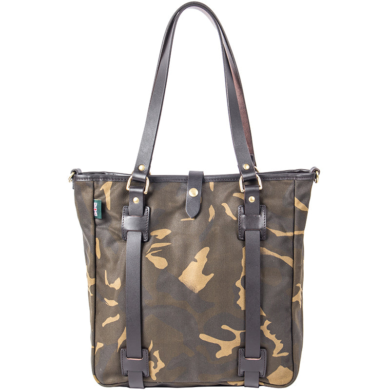 Waxed Canvas Mens Womens Handbag 14'' Tote Bag Camouflage Shoulder Bag ...