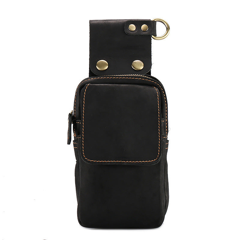 Brown Leather Cell Phone HOLSTER Mens Belt Pouches Waist Bags BELT BAG – iwalletsmen