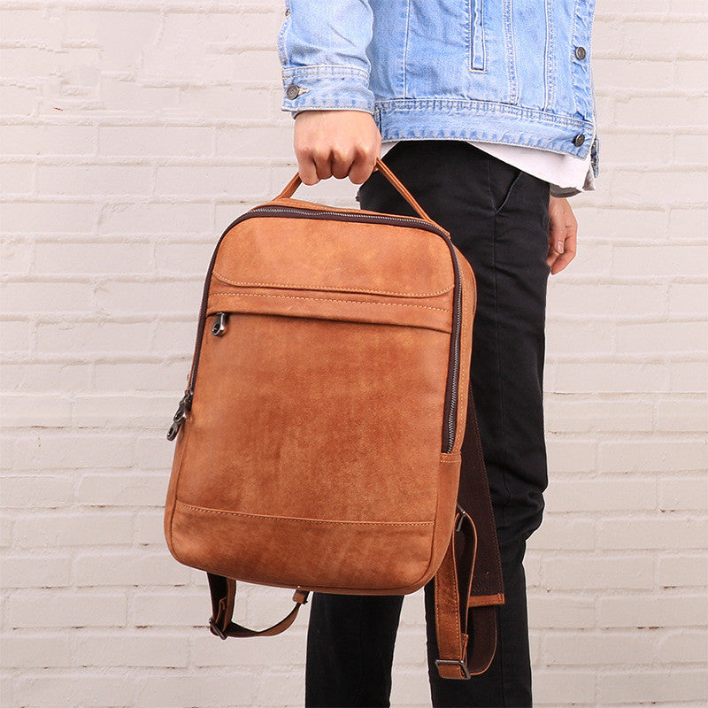 Cool Leather Mens 13inch Computer Backpack School Backpack Travel Back ...