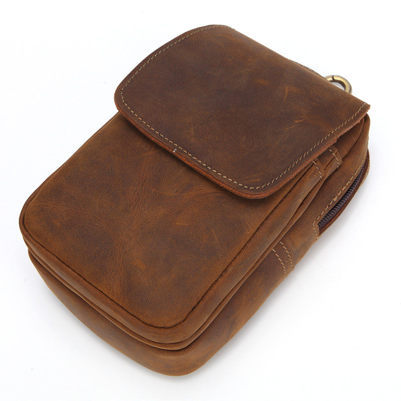 Cool Brown Leather Men's Cell Phone Holster Brown Belt Bag Belt Pouch ...