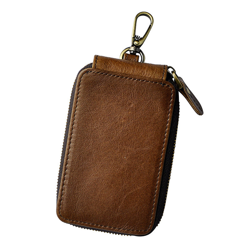 Handmade Leather Mens Cool Key Wallet Car Key Holder Case Card Wallet ...