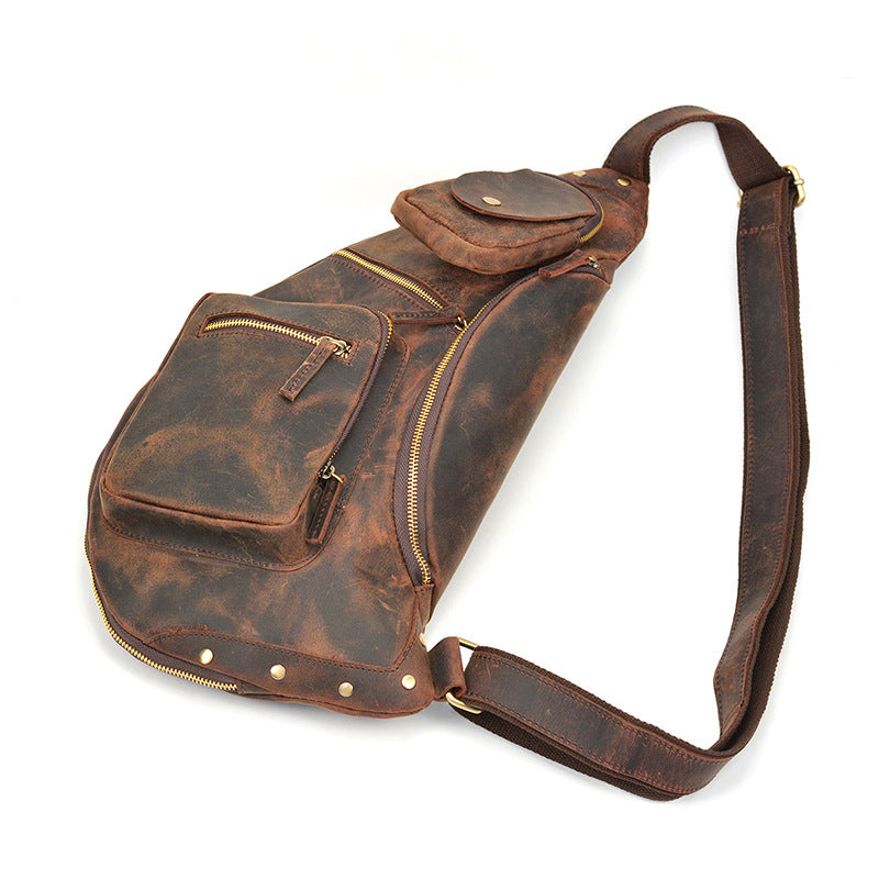 handmade leather crossbody bag