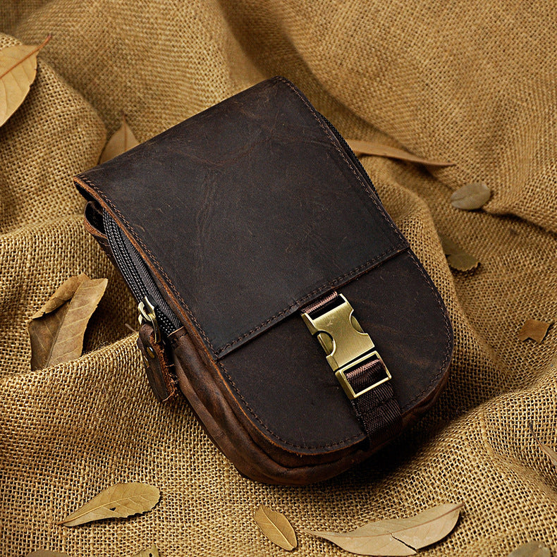 small leather waist bag