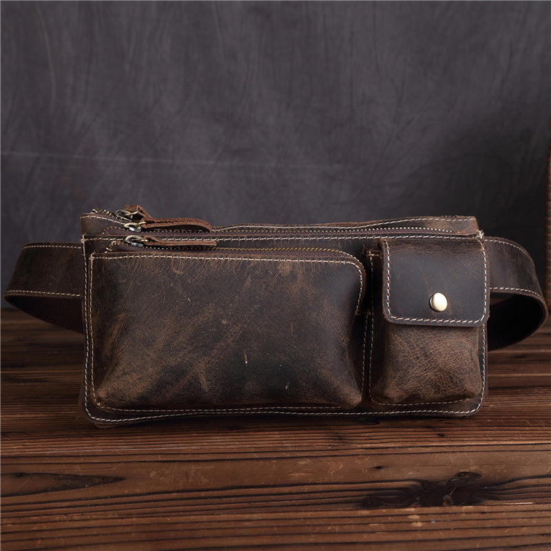 Leather Fanny Pack Mens Waist Bag Hip Pack Belt Bag Bumbag for Men ...