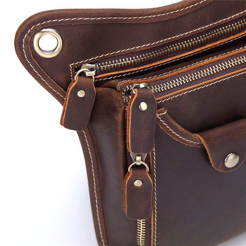 Leather Belt Pouch Mens Cases Waist Bag Hip Pack Belt Bag Fanny Pack B ...