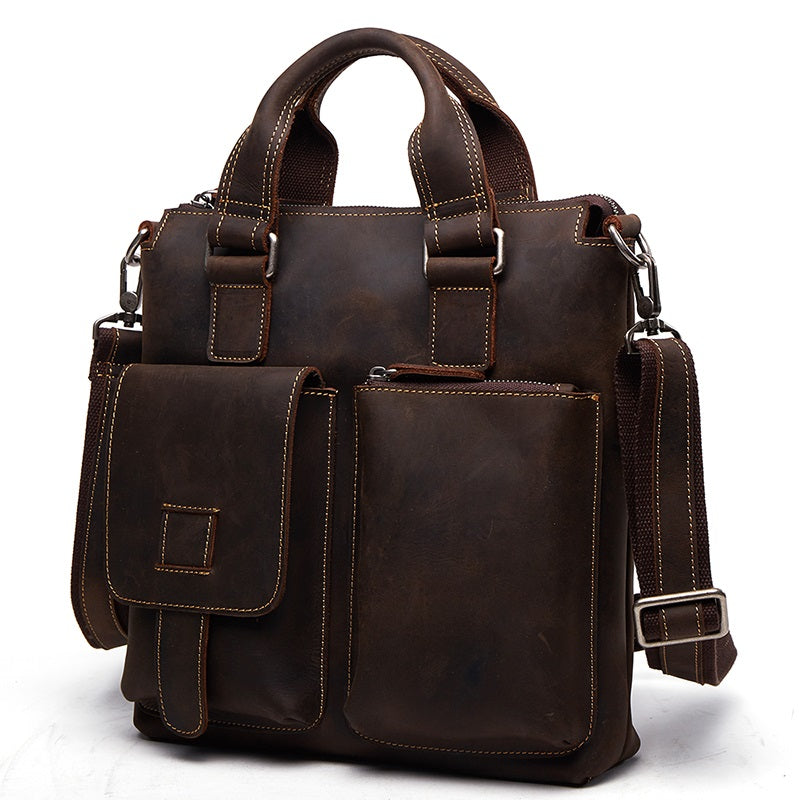 Handmade Leather Mens Cool Messenger Bag Work Bag Satchel Bag Briefcas ...