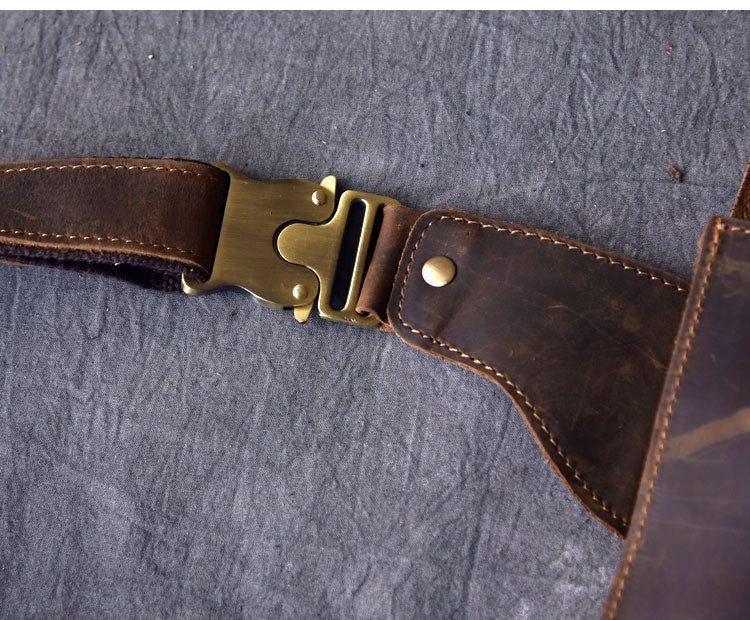 Handmade Vintage Leather Fanny Pack Mens Waist Bag Hip Pack Belt Bag f ...