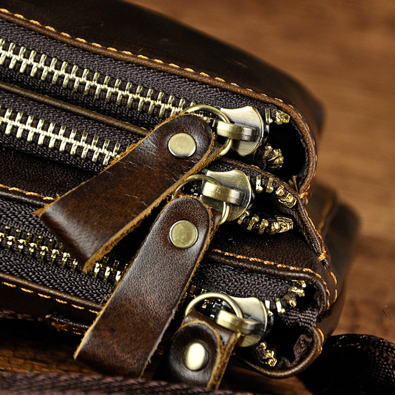 Leather Fanny Pack Mens Waist Bag Hip Pack Belt Bag Bumbag for Men ...