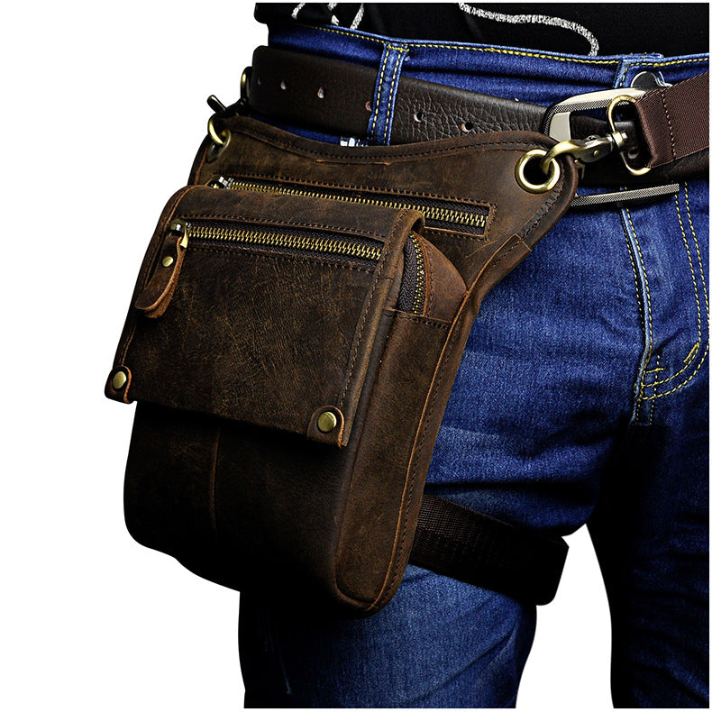 mens leather hip bag