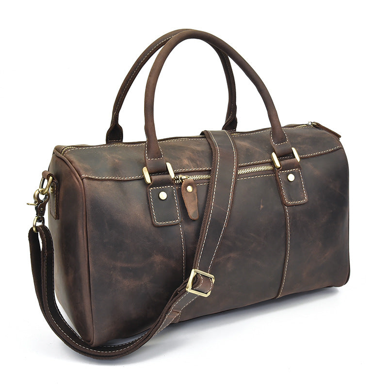 Genuine Leather Mens Cool Weekender Bag Travel Bag Duffle Bags Overnig ...
