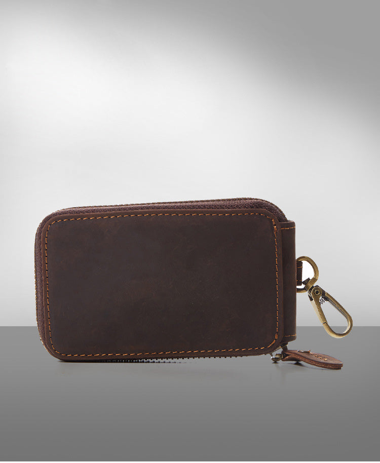 Handmade Leather Mens Cool Key Wallet Car Key Holder Case Card Wallet ...