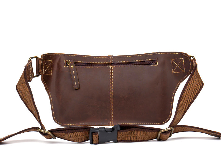 Vintage Leather Fanny Pack Mens Waist Bag Hip Pack Belt Bag Bumbag for ...