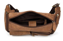 Vintage Leather Fanny Pack Mens Waist Bag Hip Pack Belt Bag Bumbag for – iwalletsmen