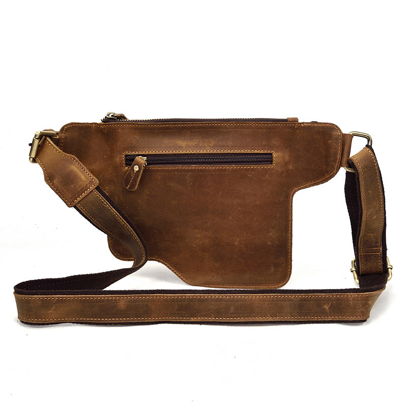 Vintage Leather Fanny Pack Mens Waist Bag Hip Pack Belt Bag for Men ...