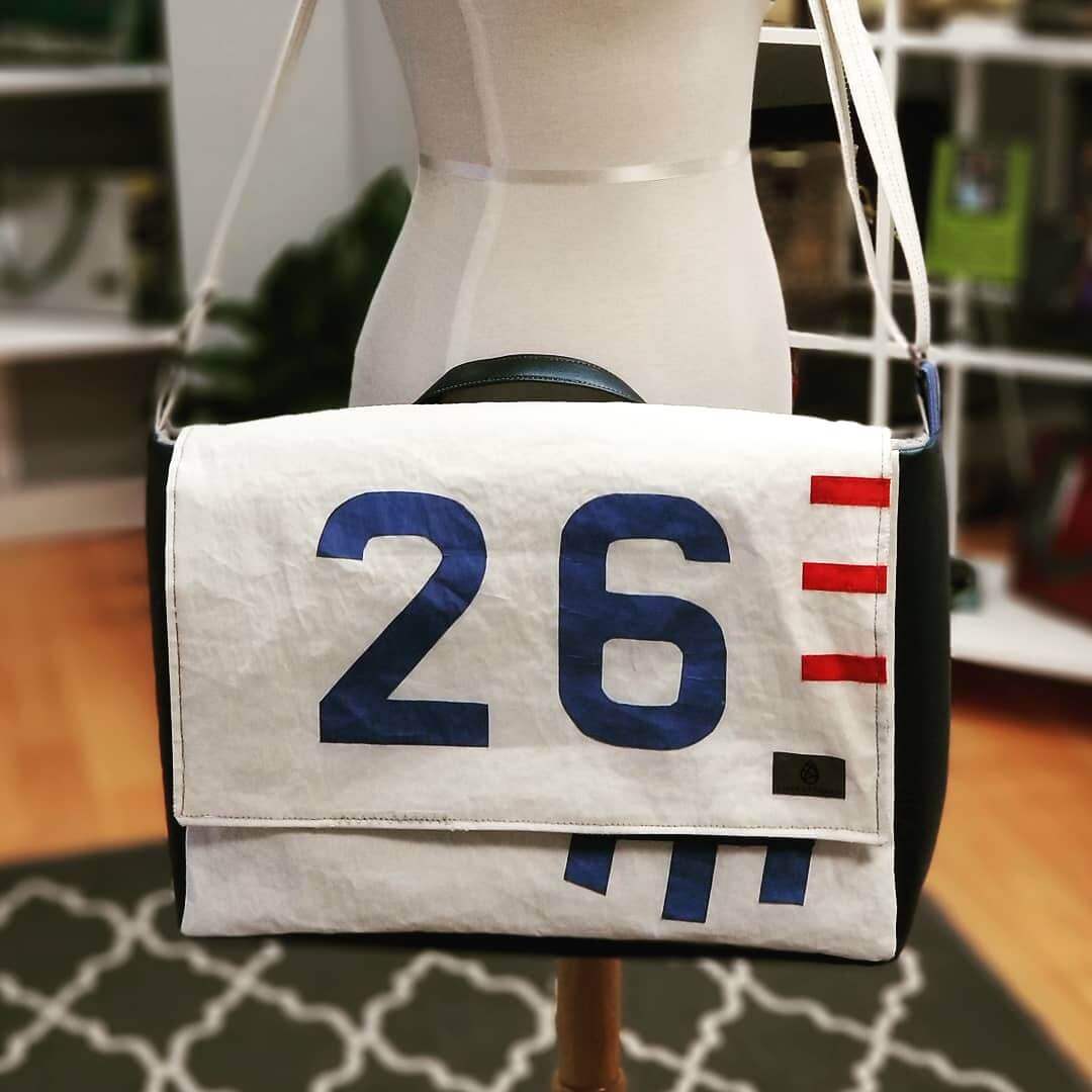 Custom bag from a boat sail 