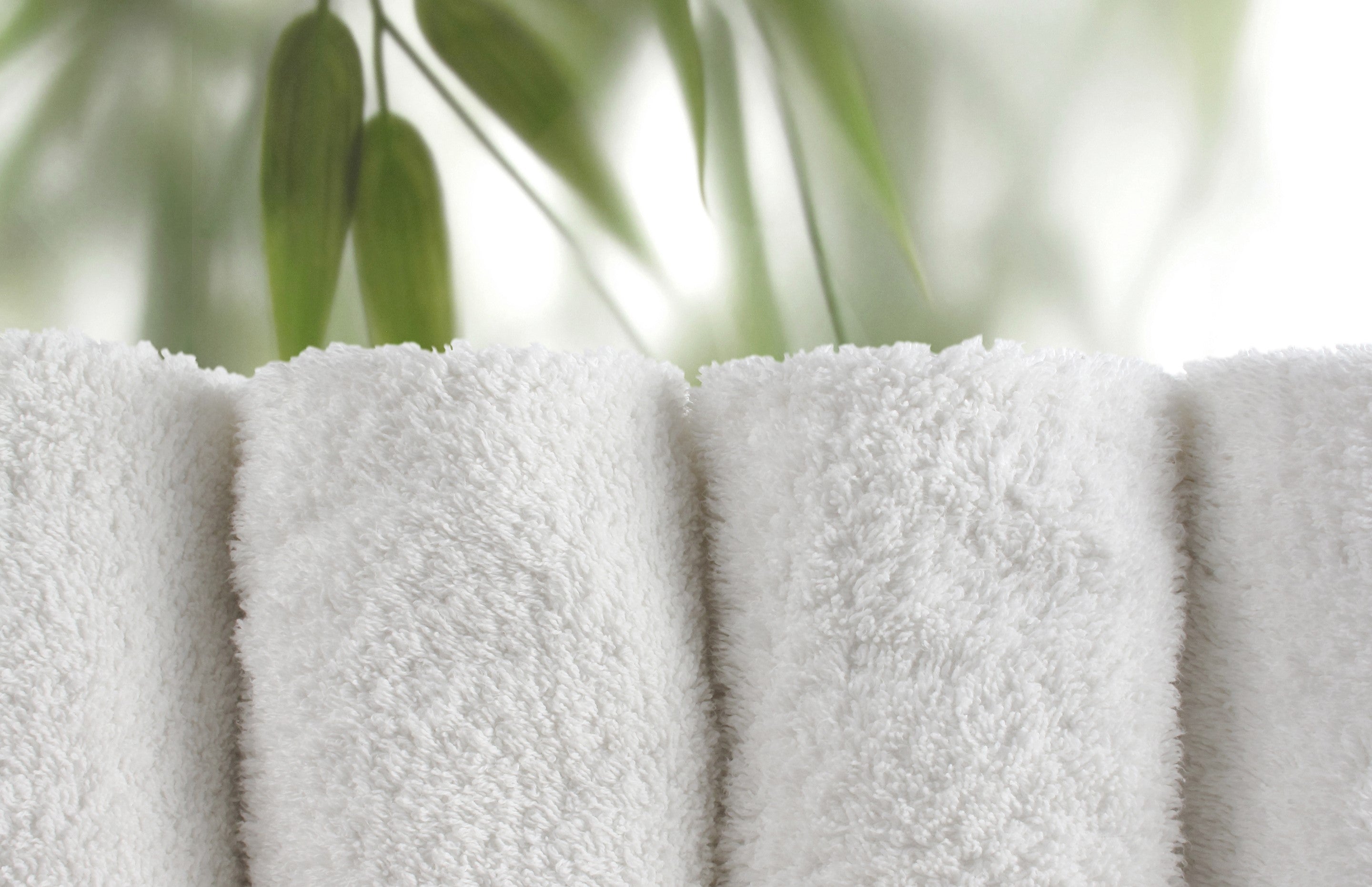A Close Up of Bamboo Towels