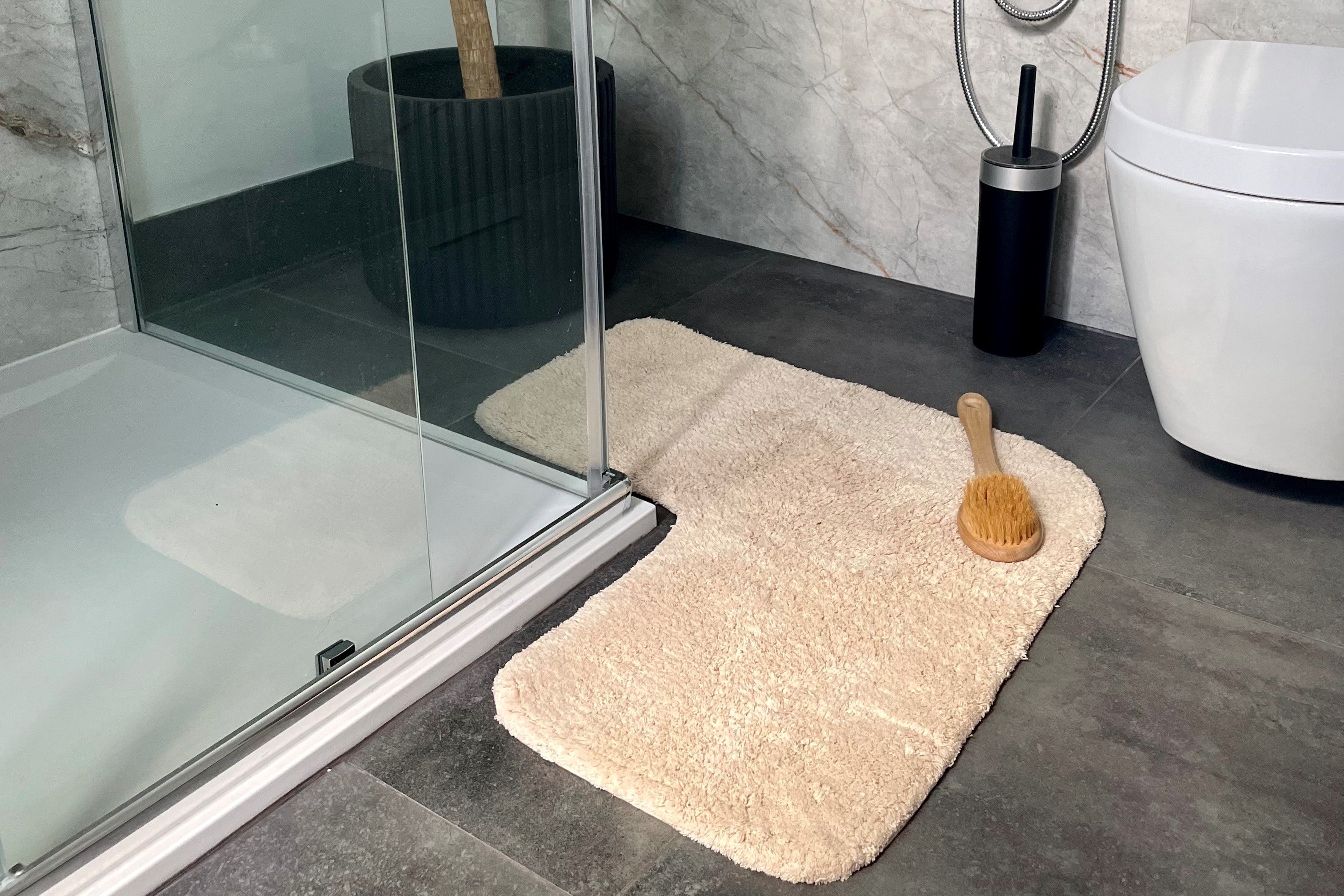 corner bath mat, lshaped shower mat