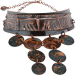 Wakanda Inspired Fiyah Copper Statement Choker Necklace Necklaces