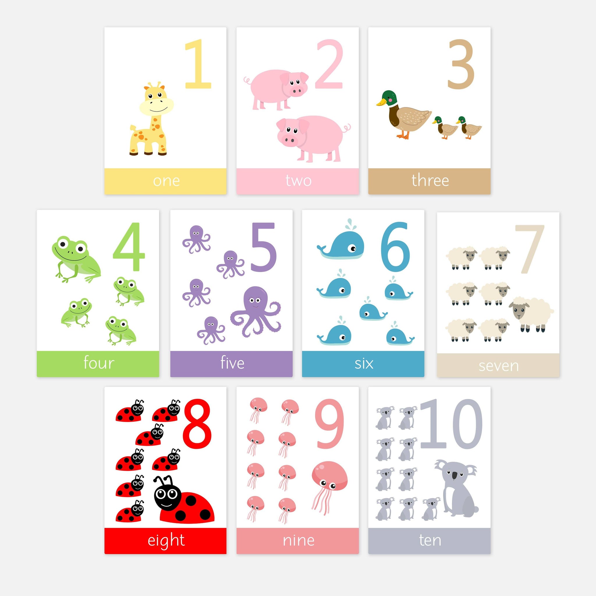 Number 110 Flashcards Flash Cards & Learning Resources for Toddlers