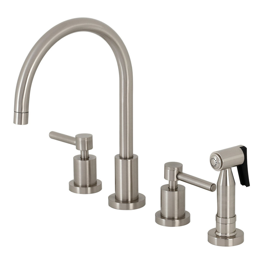 Concord Two Handle 8 16 4 Hole Widespread Kitchen Faucet W Metal