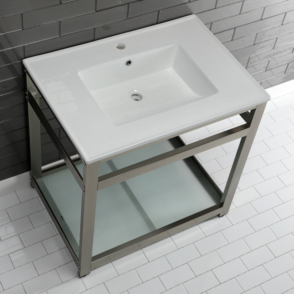 Quadras 31-Inch Ceramic Console Sink Set