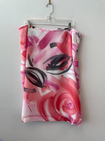 Kasper Pink Midi Skirt With Scarf 18