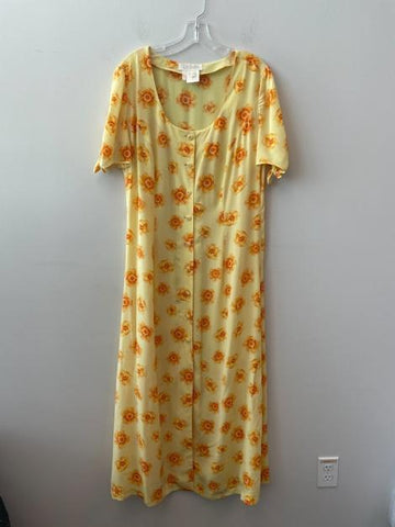 Escada Silk Yellow Maxi Dress 44