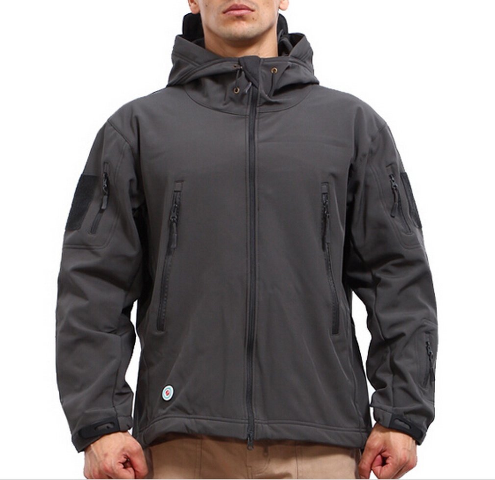 Stalker Soft Shell Waterproof & Windproof Fleece Hooded Jacket Grey