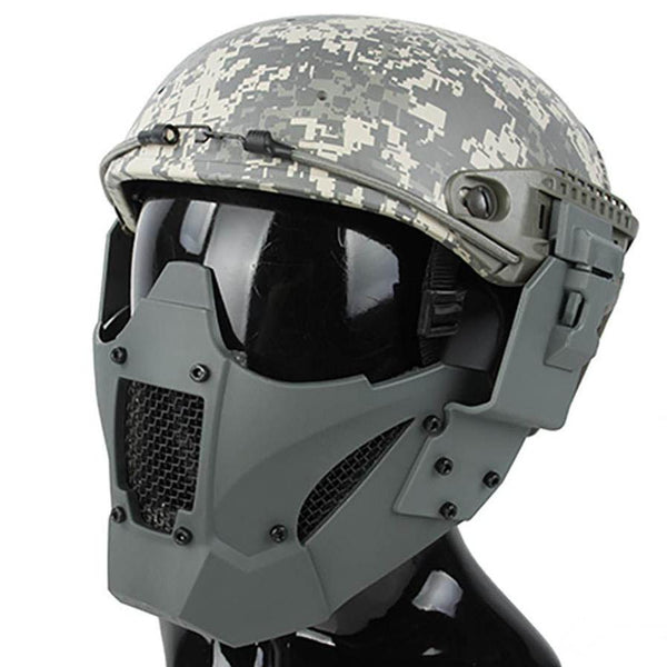 DLP Tactical Quick Release Mesh Steel Face Mask for ARC Rail