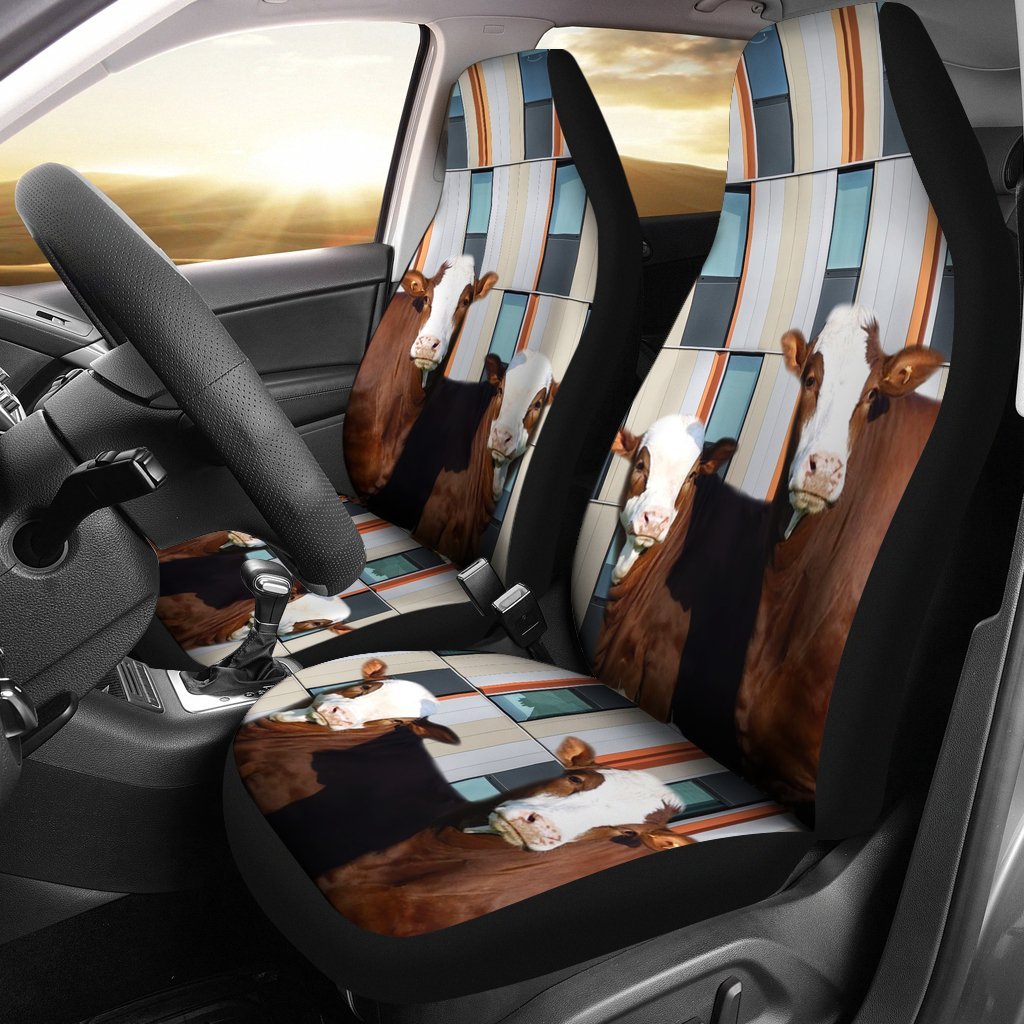 cow print car interior