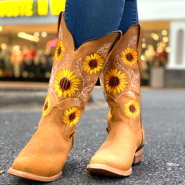 yellow cowgirl boots