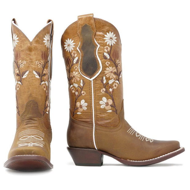 Women's Floral Square Toe Cowgirl Boot 