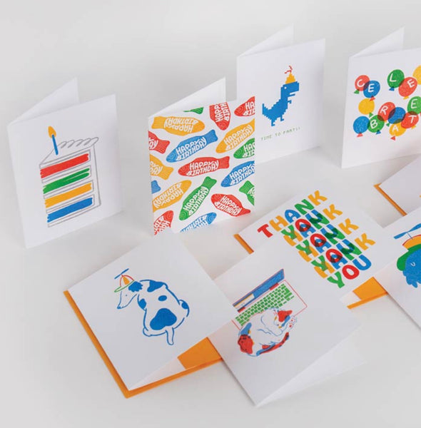 Next Chapter Studio risograph greeting cards on the Google Merchandise Store