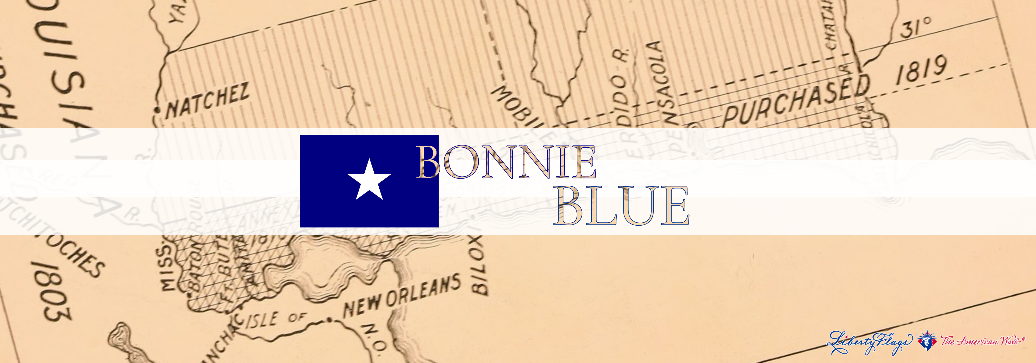 the Bonnie Blue flag, from LIBERTY FLAGS, The American Wave®