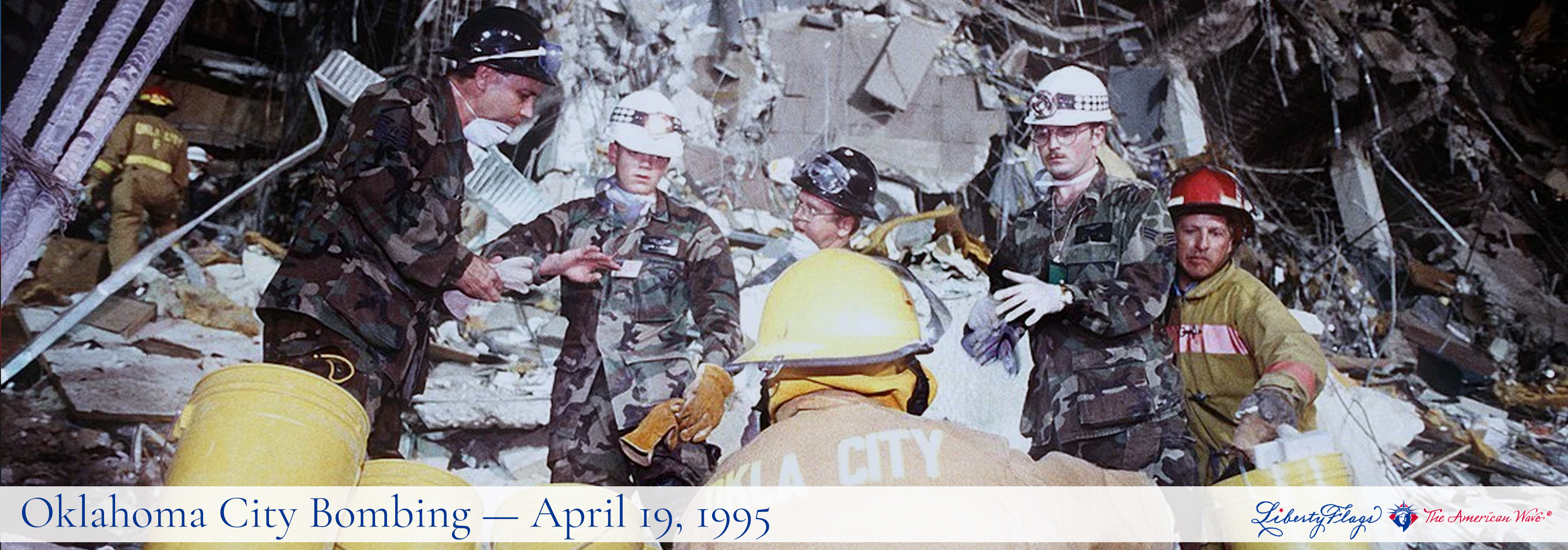 AP Murrah Building Oklahoma City Bombing during rescue and recovery