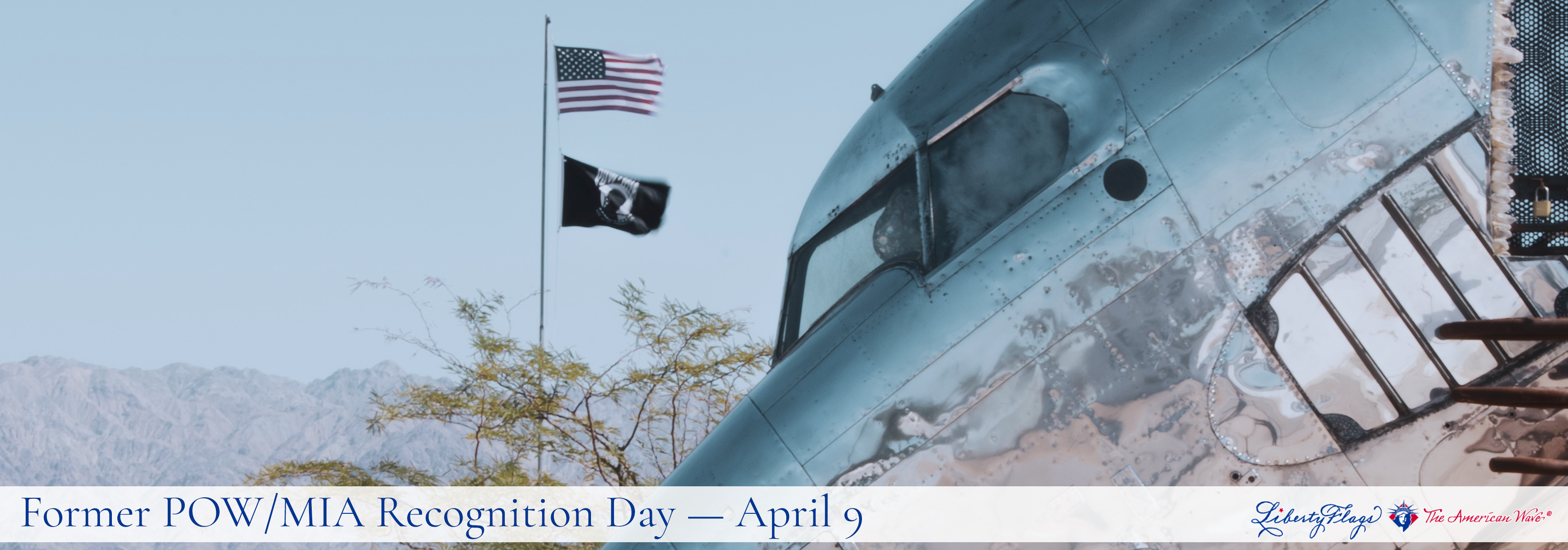“Commemorating Former P.O.W. Day with LIBERTY FLAGS, The American Wave®